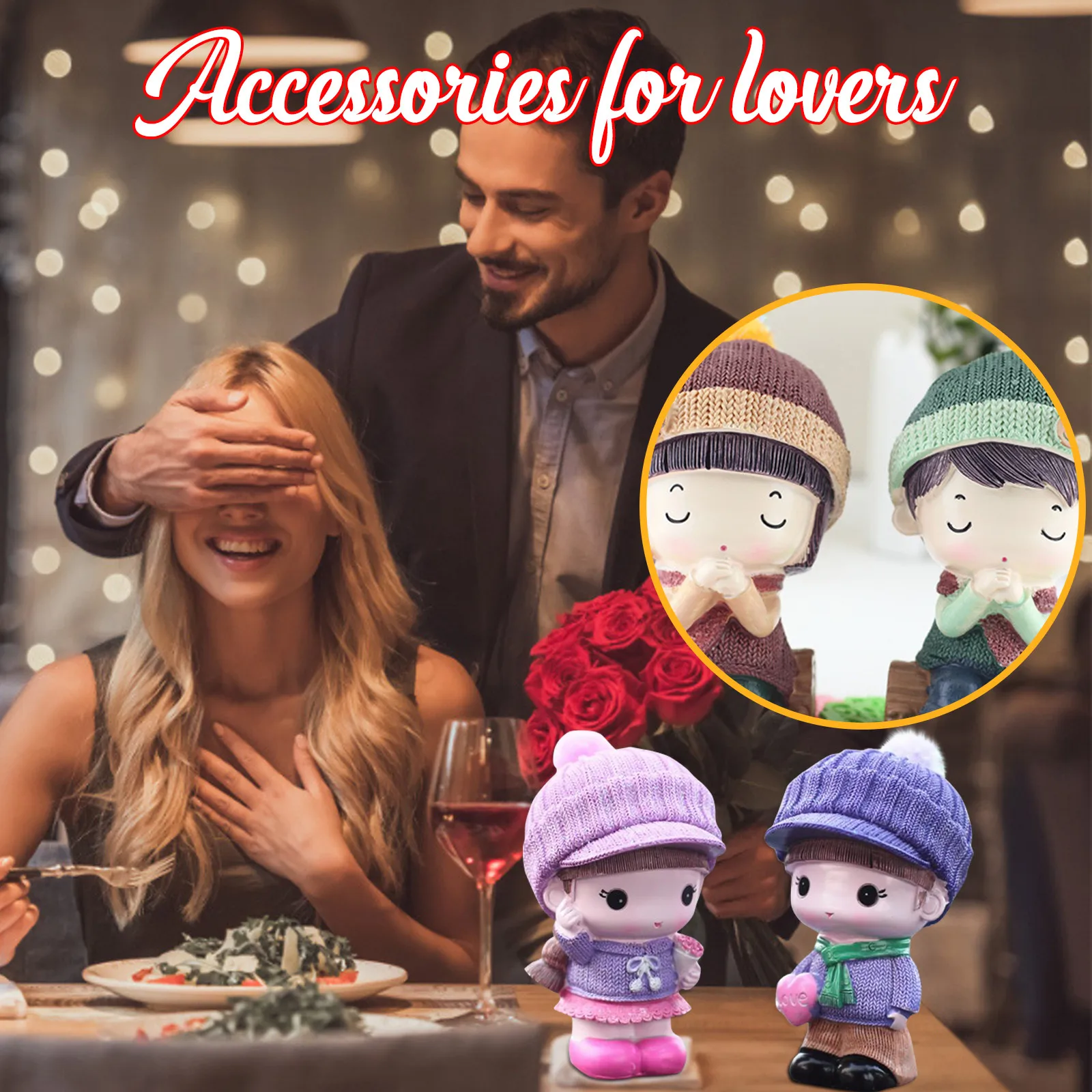 

Wishing Couple Cute Car Doll Ornaments Car Interior Decorations