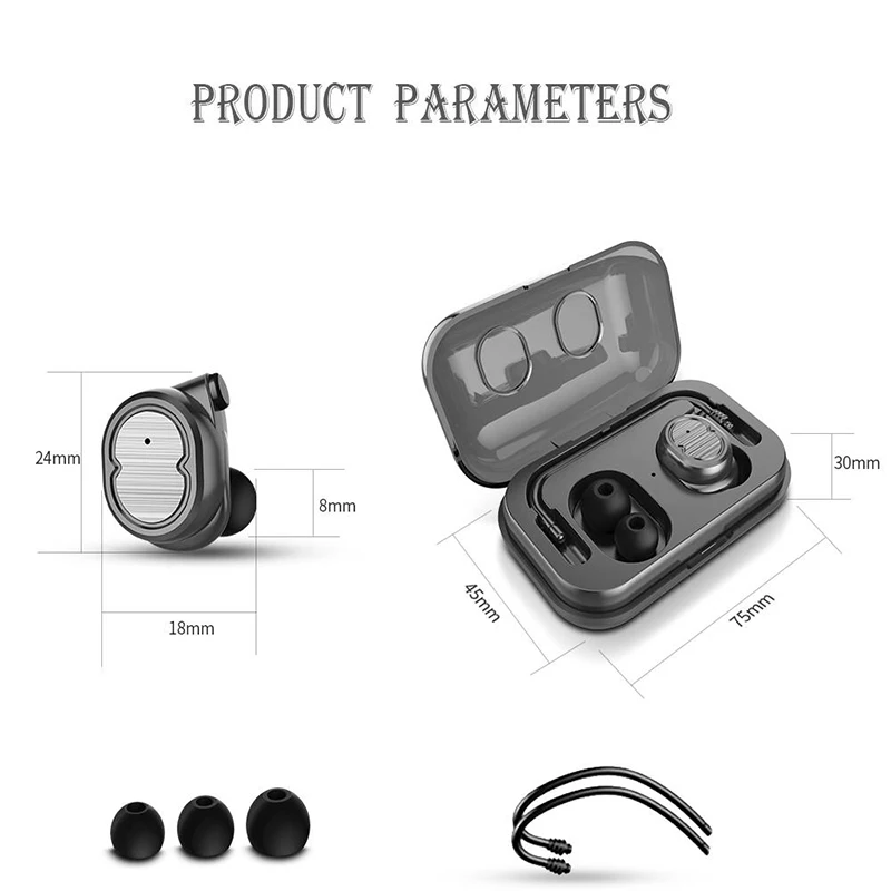 Vorke T12 TWS наушники беспроводные Спортивные Bluetooth V5.0 гарнитура с сенсорным