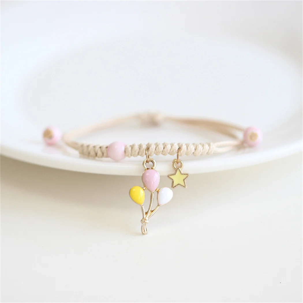 

Small fresh Pendant Bracelet hand made Fashion Bracelets for Woman accessories Children's jewelry adjustable Paired bracelets