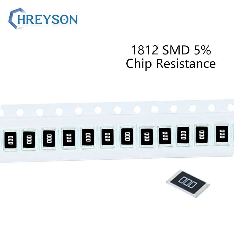 

Комплект резисторов 100 SMD 1812, допуск 5%, 0R-22M, 47K, 51K, 56K, 62K, 68K, 75K, 82K, 91K, 10 Ом, полное значение, доступно, набор «сделай сам», шт.