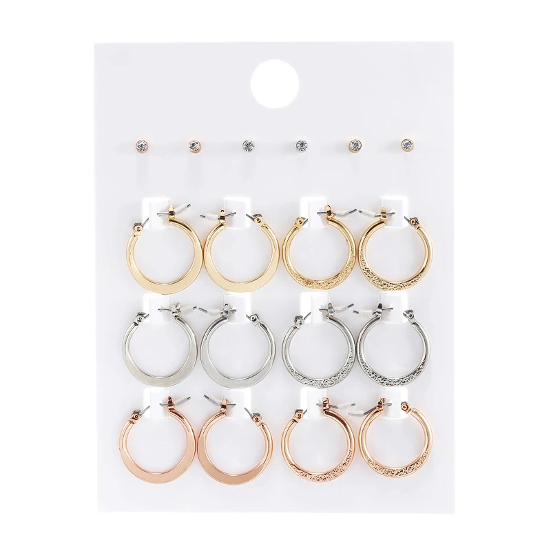 Маленькие круглые серьги кольца в стиле панк для мужчин и женщин разноцветные