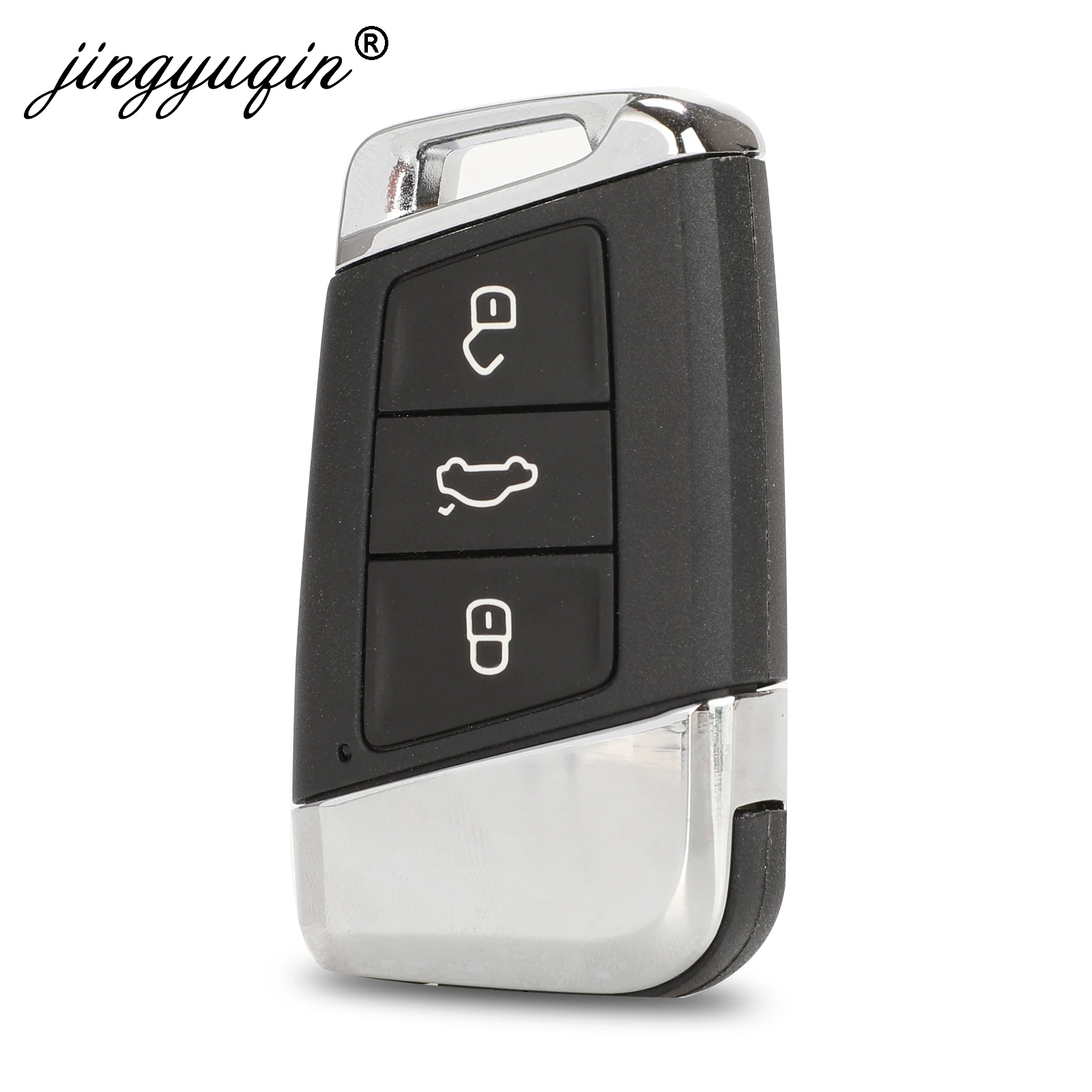 Jingyuqin 10 шт. 3 кнопки смарт-Корпус для автомобильного ключа чехол для VW Passat B8 Magotan B5 Skoda Superb A7 Variant Golf+ вставить лезвие