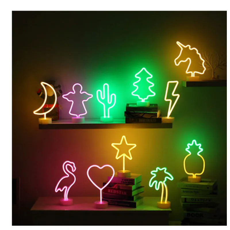 Необычный Рождественский светодиодный неоновый ночник с USB Ночной светильник в