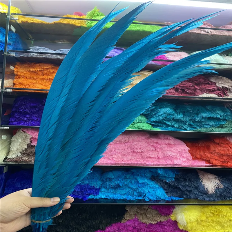 

The New 50pcs/lot high quality Lady Amherst Pheasant Feathers 24-28 inch/60-70CM Accessories carnival Wedding plumes