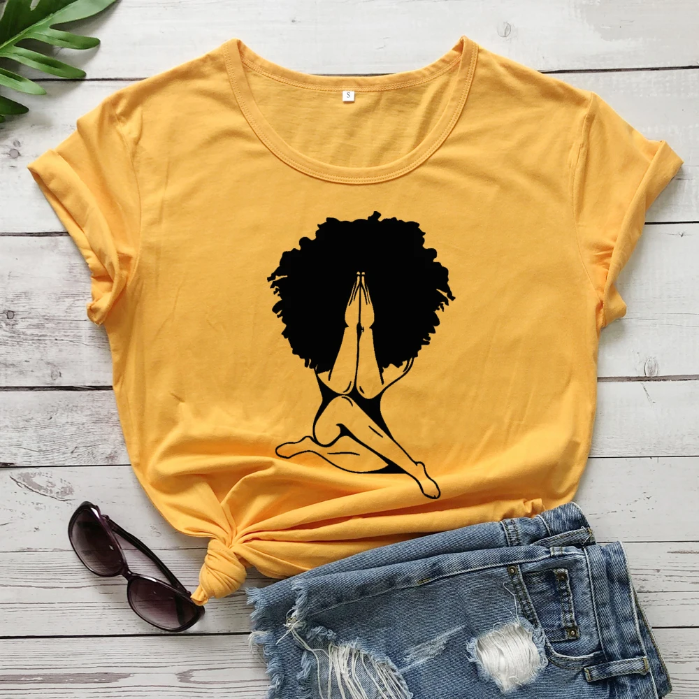 Женская футболка с круглым вырезом в стиле афро | одежда