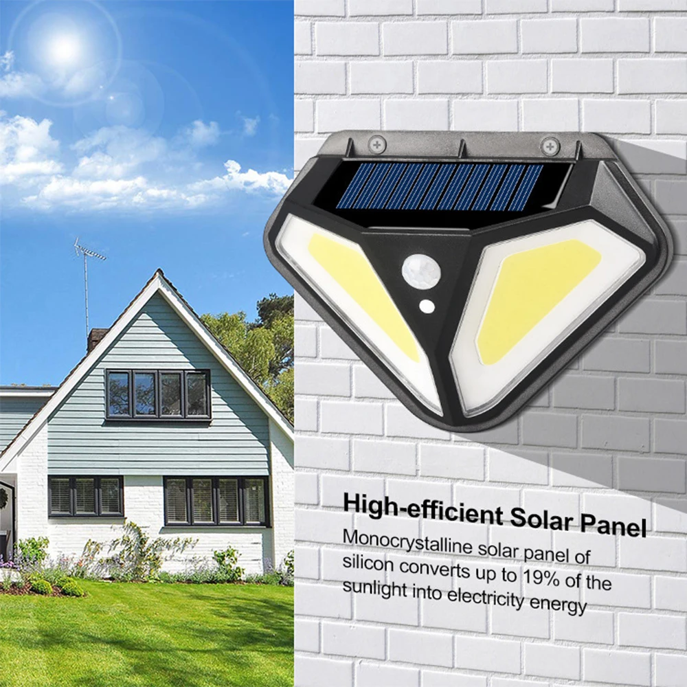 

3 Modes PIR Motion Sensor LED Solar Light IP65 For Outdoor Solar Lamp Power Sunlight Waterproof Garden Decoration Street Lantern