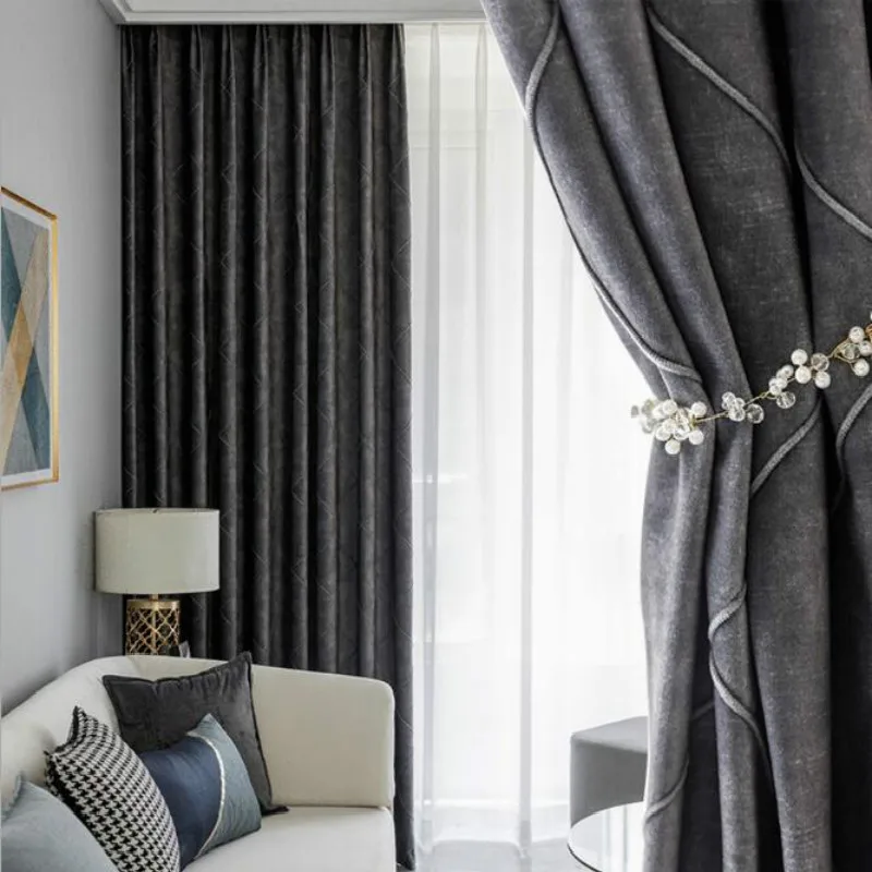 Занавески для спальни домашний декор гостиной звуконепроницаемые шторы