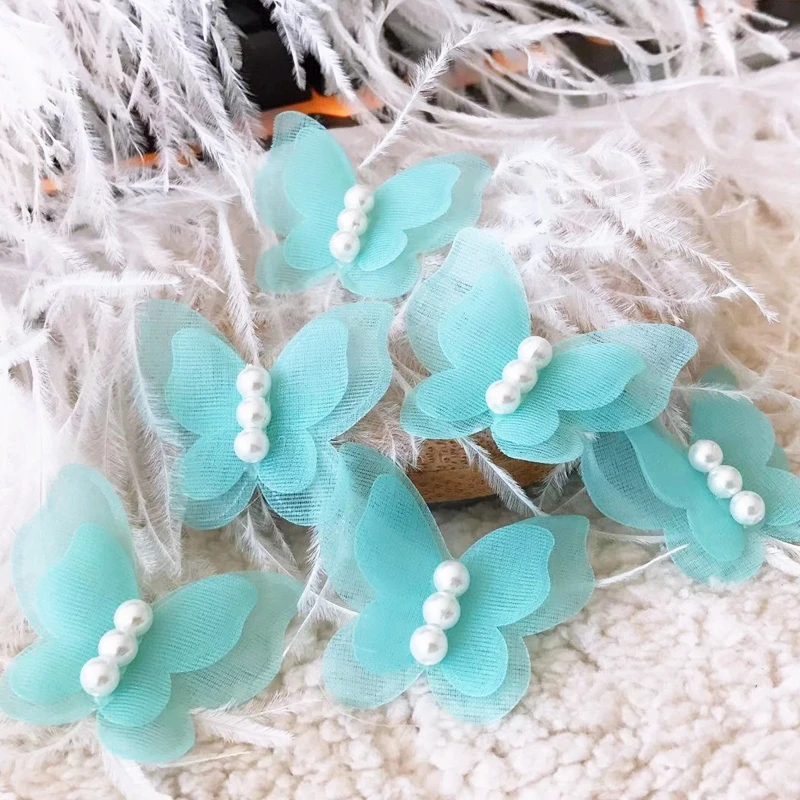 Кружевные нашивки 10 шт./лот аппликация цветочное жемчужное свадебное платье с