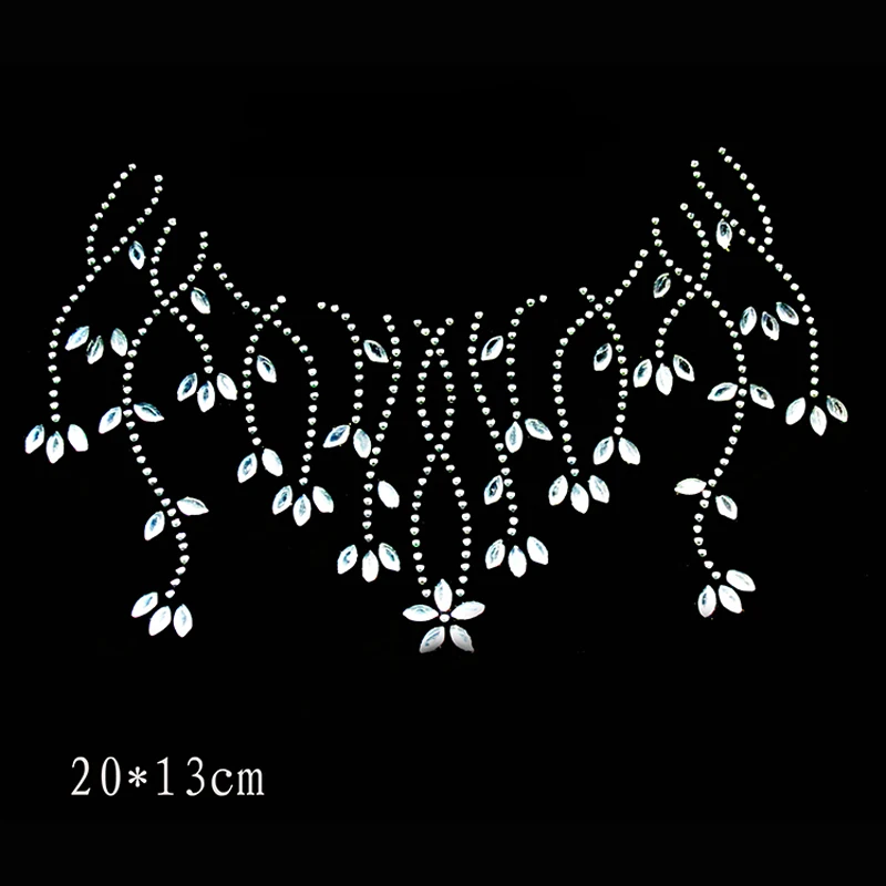 Цветочные стразы мотив горячей фиксации горный хрусталь аппликация горячая