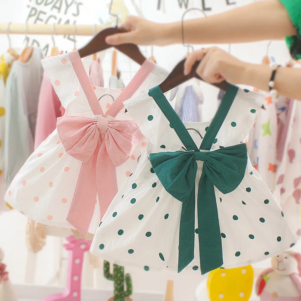 Платье Для маленьких девочек одежда с квадратным воротником и принтом летние