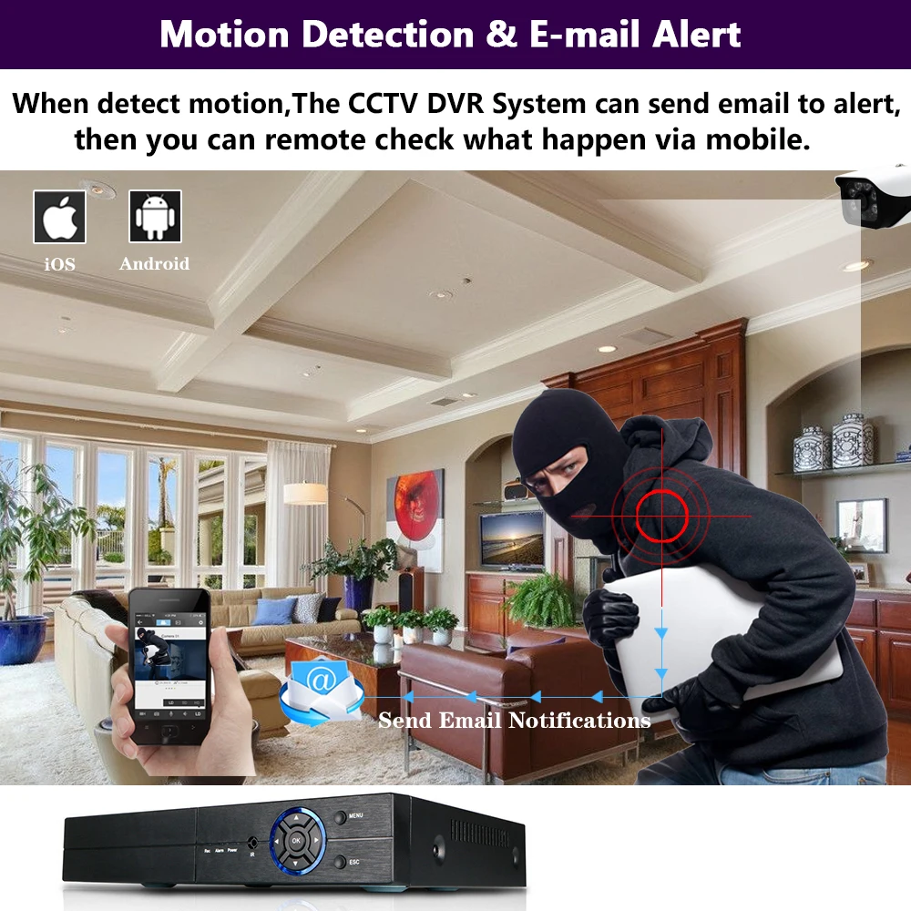 H.265 16 каналов CCTV AHD DVR 5MP 16CH 8CH AHD/CVI/TVI 2M видеорегистратор гибридный NVR HVR 6 в 1 комплект
