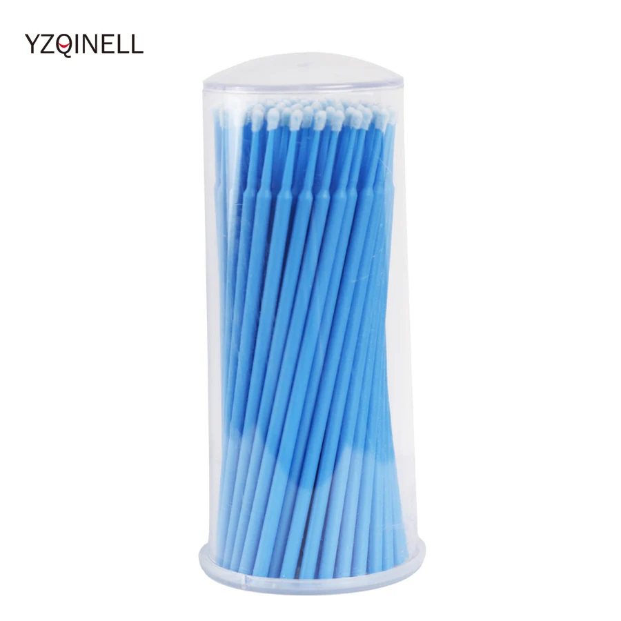 100 шт./упак. Microbrushes для наращивания ресниц кисти макияжа Набор с тампоном