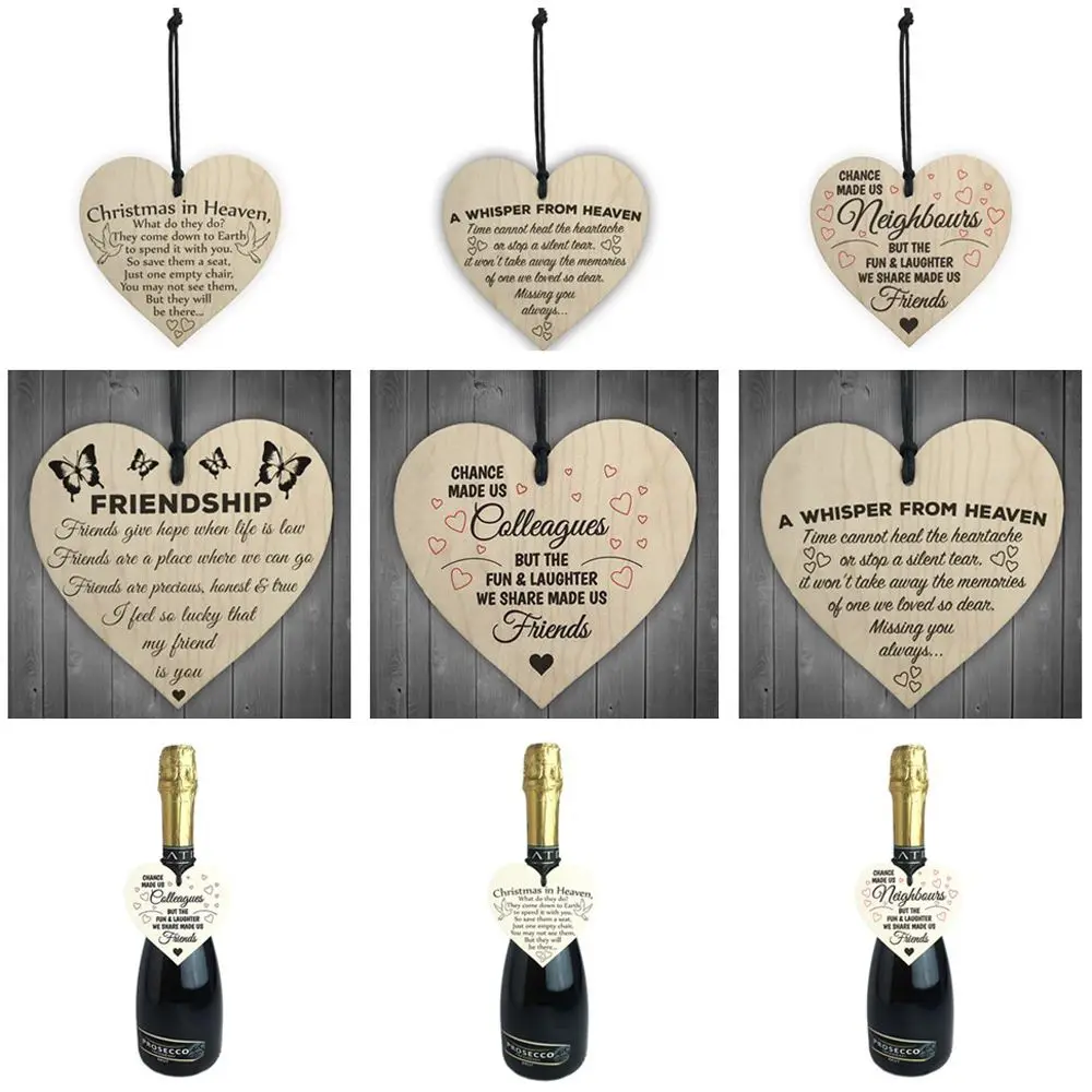 1 шт. дерево любовь чип Рождественское украшение письмо дружба кулон бирка