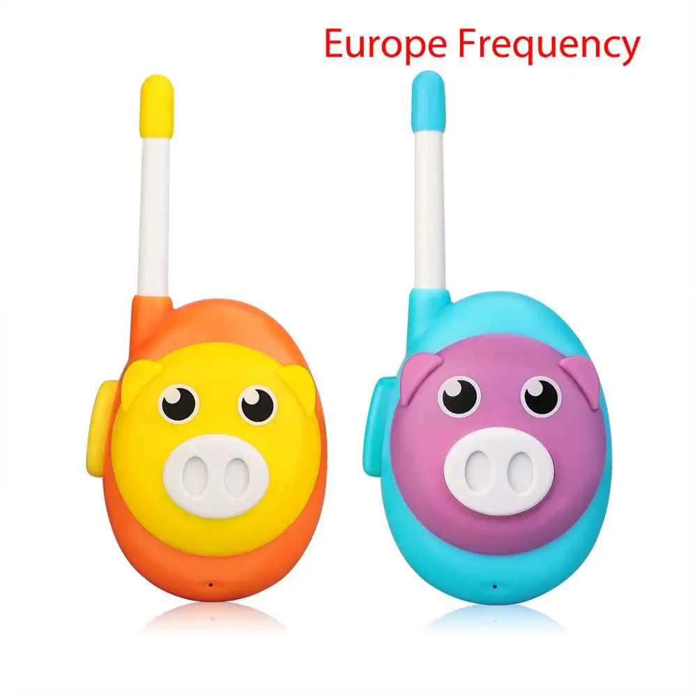 

RB616 RB16 Walkie Talkie Children 2pcs Cute Pig Design1 Channel Two Color Walkie-talkies Birthday Gift Toy Walkie Talkie