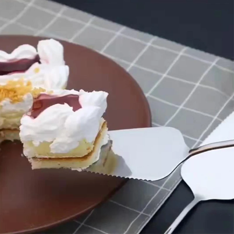 1 шт. нержавеющая сталь зубчатый край торт сервер лезвие резак Лопата кухня