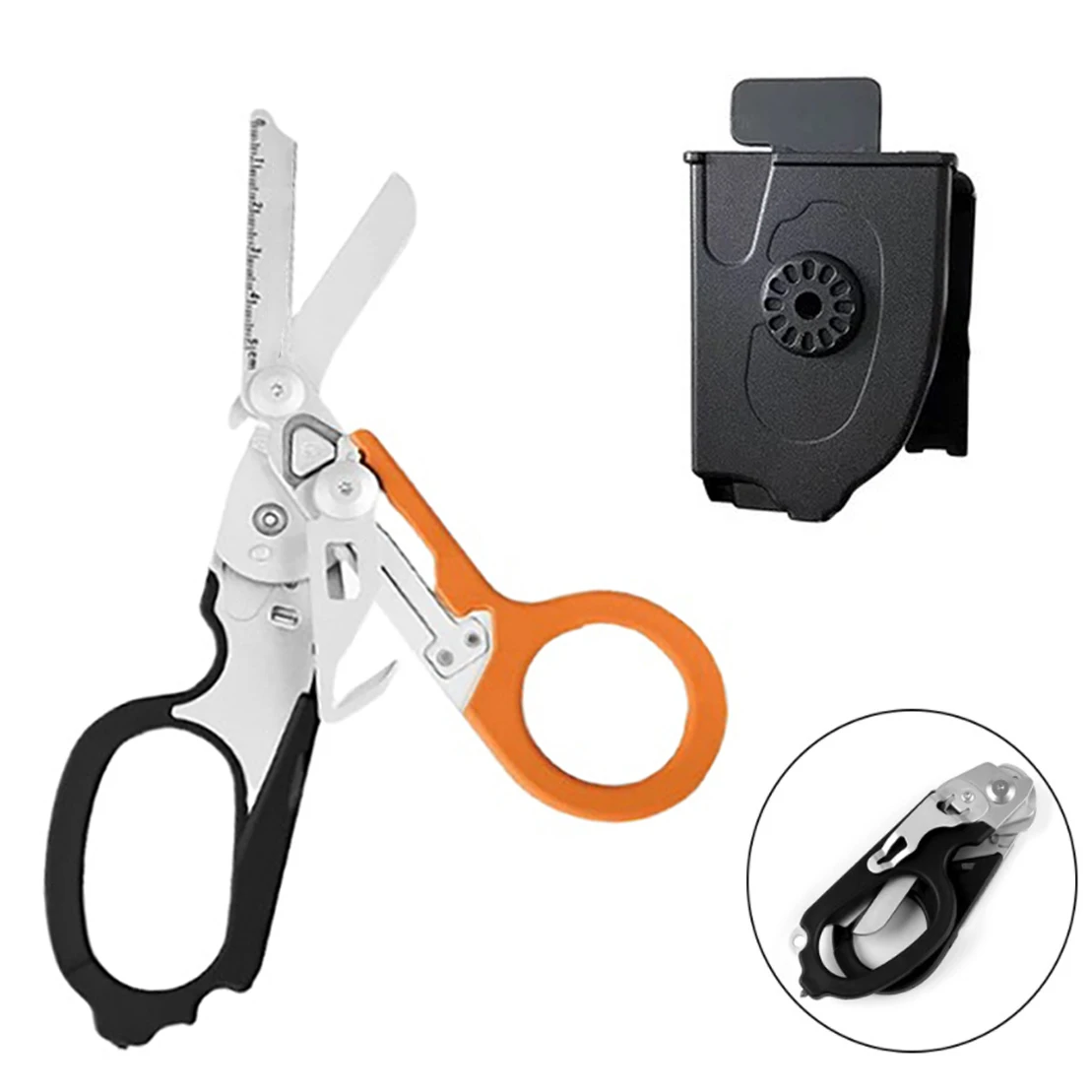 

Уличные многофункциональные инструменты 6 в 1, аварийные ножницы Raptor, резак, резак, кольцевой резак для стекла, безопасный молоток, портативн...