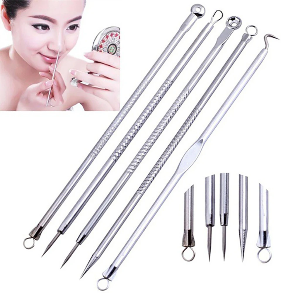 

10Pcs Stainless Steel Pimple Blemish Comedone Acne Extractor Remover Tool Set Beauty Tools Accessories Supplies