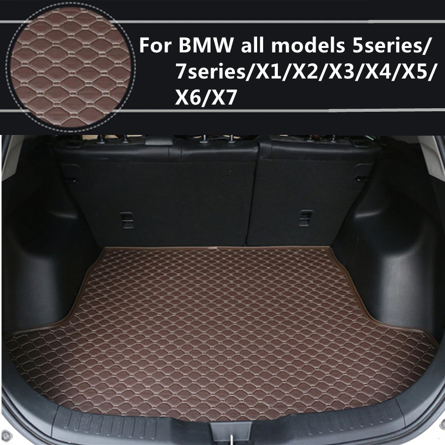 

Плоский бортовой коврик для багажника BMW 530li 528li 520li 525li 535li X5 X2 X1 X3 X4 X5 специальные коврики для багажника автомобиля водонепроницаемые коврики...