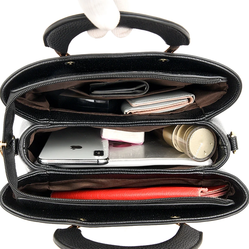

New Genuine Leather Luxury Shoulder Messenger Bag High Quality Metal Handle Ladies Hand Crossbody Bags for Women 2021 Sac A Main