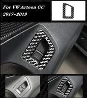 carbon fiber trunk switch trim frame stickers car interior accessories fit for vw arteon cc 2017 2019