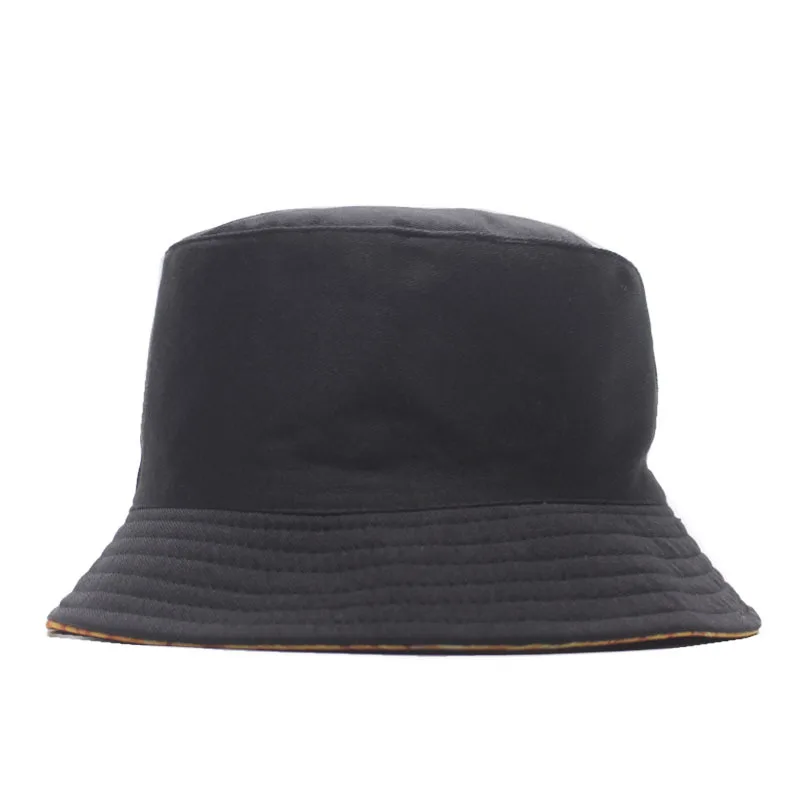 Панама в стиле унисекс для пар двусторонняя шляпа с широкими полями принтом