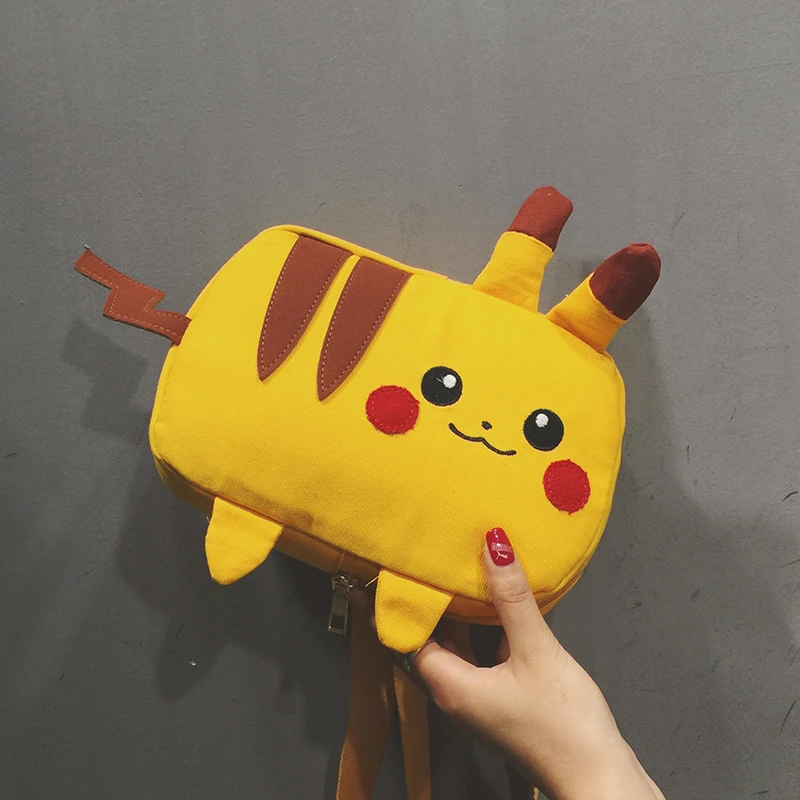 Горячая Ins Новое поступление японский аниме mochila kawaii милая сумка Harajuku Забавная детская мини Пикачу bolsa рюкзак для девочек Сумка - Цвет: Yellow