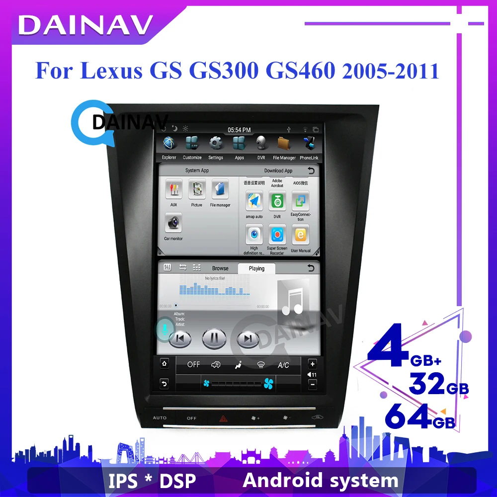 Автомобильный GPS радио для Lexus GS GS300 GS460 GS450 GS350 2005 2011 Tesla стиль вертикальный экран