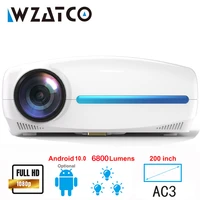 wzatco c2 full hd led projector 6800 lumens 1080p 4k android 10 0 wifi smart home theater video proyector 3d movie beamer