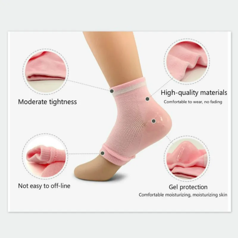 2019 новые влажные треснутые носки на каблуке силиконовые с гелевой подошвой