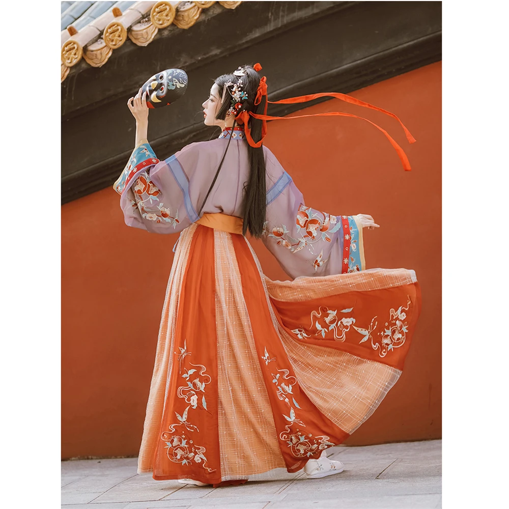 Традиционная китайская одежда для женщин Оригинальная юбка с вышивкой Weijin и