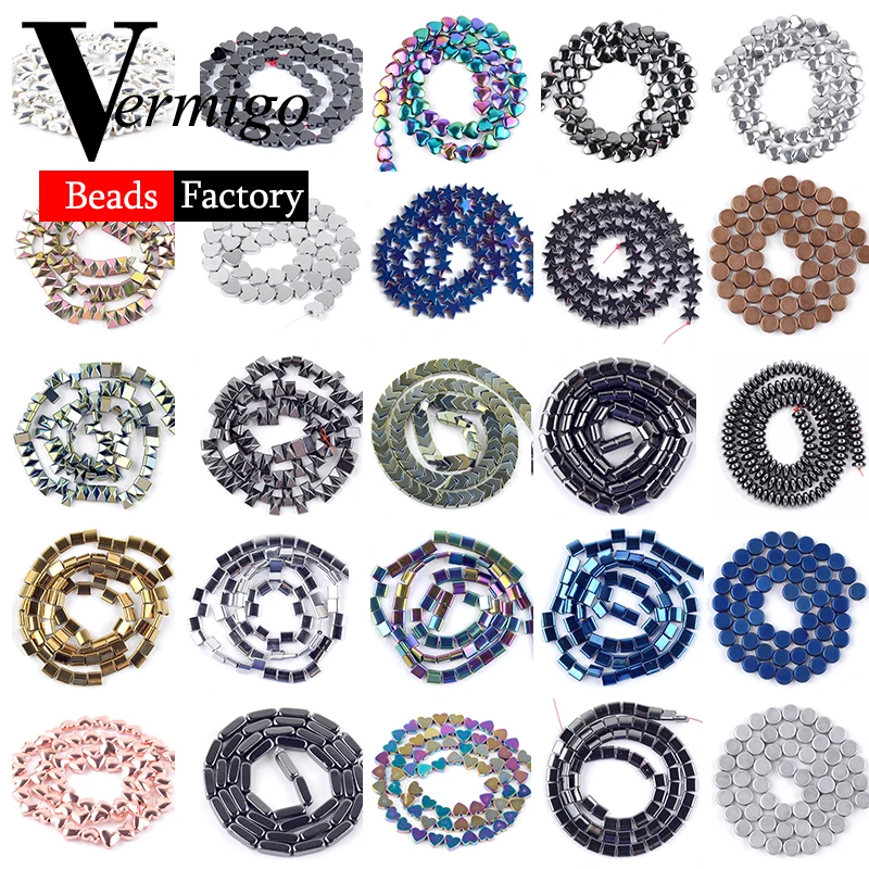 Натуральный смешанный драгоценный камень гематит минералы бусины в форме сердца