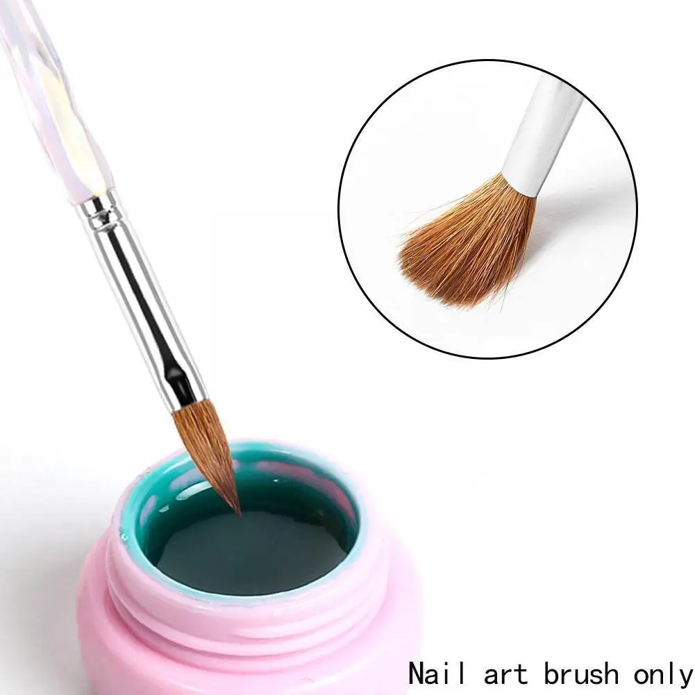 

1Pcs Acrylic Nail Brush Nail Extension UV Gel Builder Tools Nails Makeup Pen Acrylic DIY Powder Tools Professional Art Carv S0G1