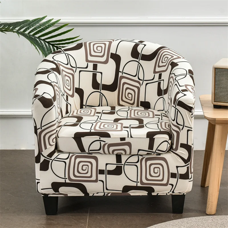 Чехол для дивана с разрезом эластичное покрывало из спандекса геометрическим