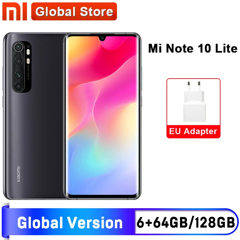 Глобальная версия смартфона Xiaomi Mi Note 10 Lite 6 ГБ 64 Гб/6 128 Восьмиядерный Snapdragon 730G 5260