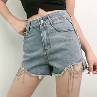 slim vintage street shorts skinny korean bicycle jean shorts high waisted vegan mujer pantalones womens clothing by50dk
