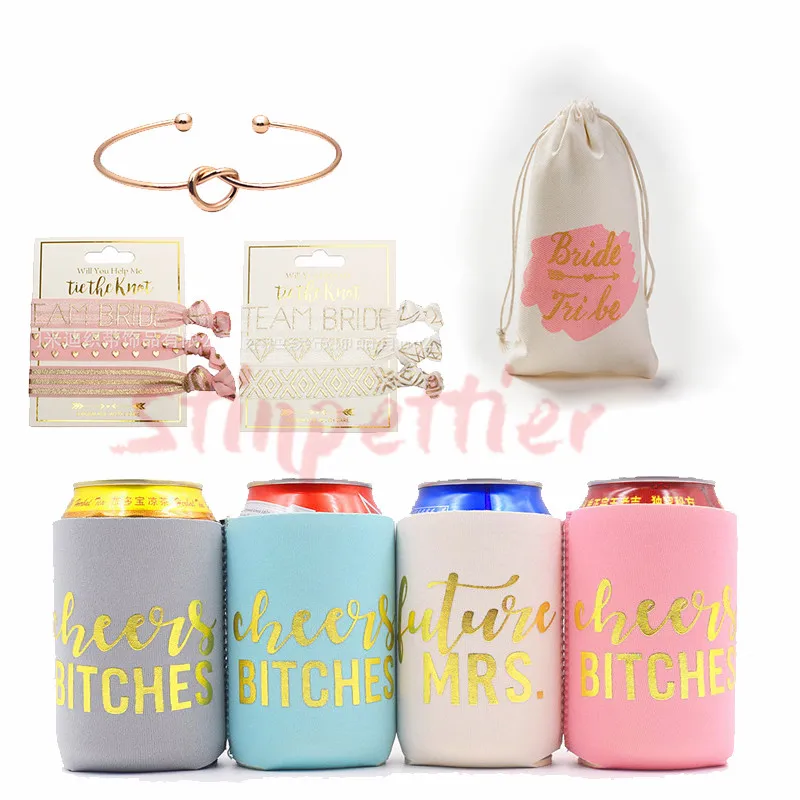 Свадебные вечерние подарочные пакеты для подружки невесты из розового золота