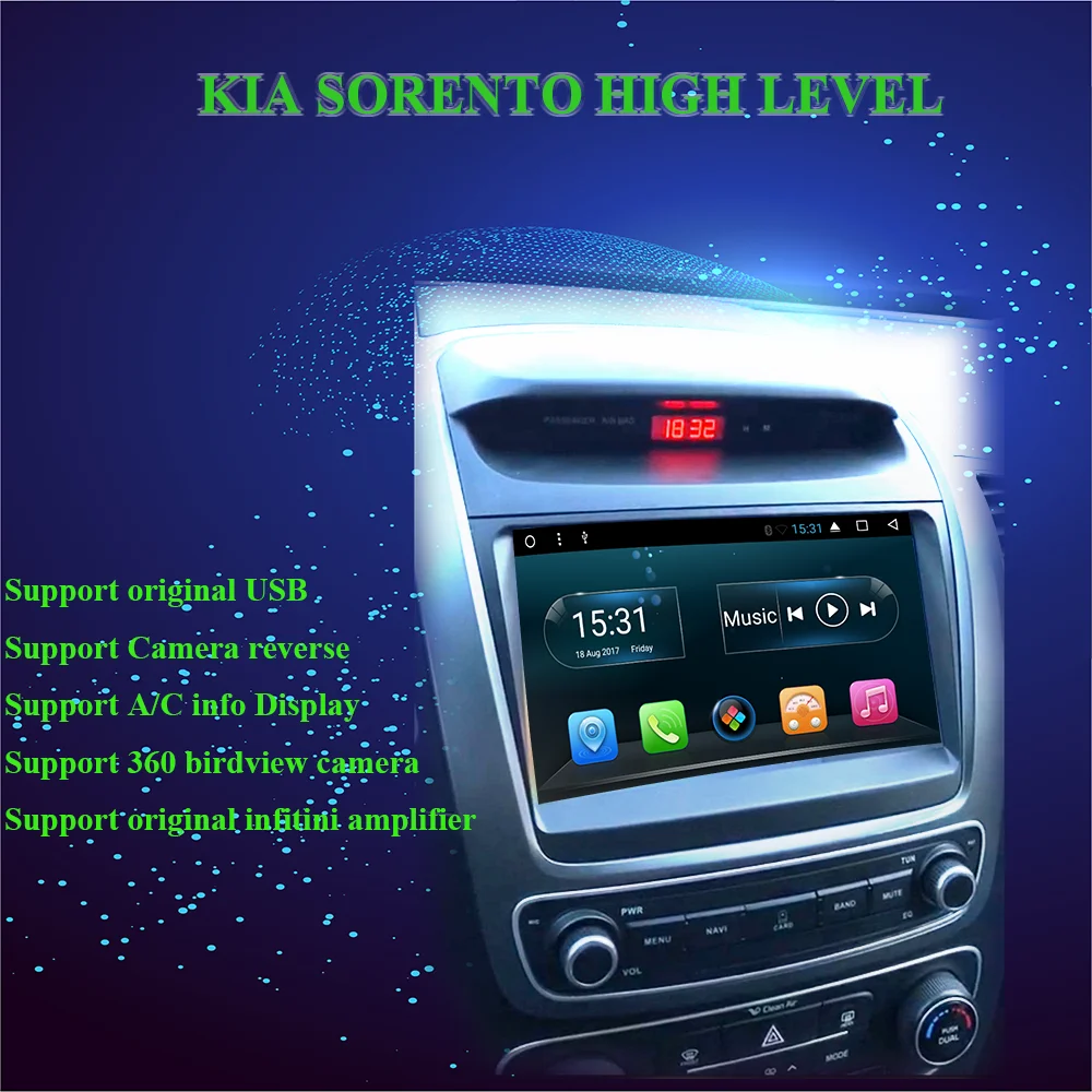 Автомагнитола 2DIN на android для kia sorento мультимедийный проигрыватель с радио dvd