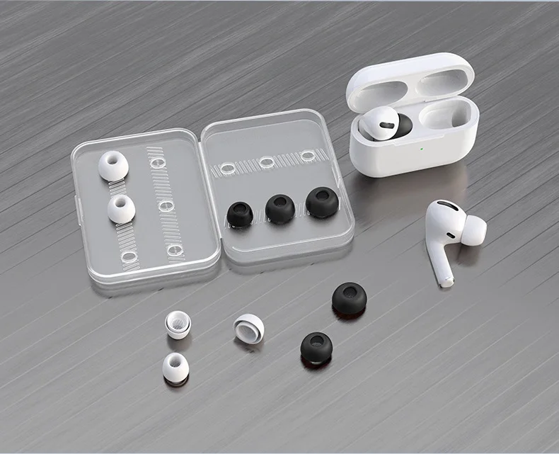 Сменные амбушюры с пеной памяти для Apple Airpods Pro черный чехол наушников наушники