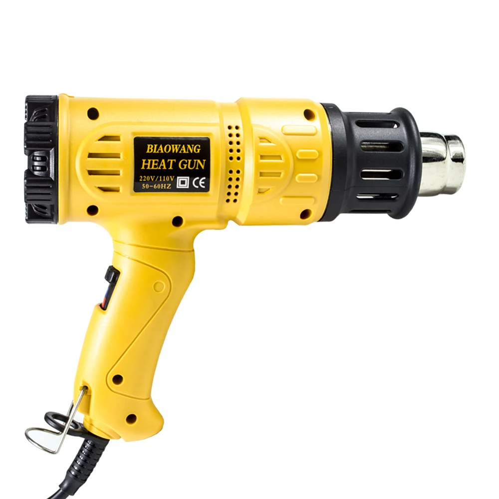Термопистолет с регулируемой температурой Hot air stripper 1800W, отопительный инструмент с 4 насадками 220В-240В, EU AU UK вилка, OEM.