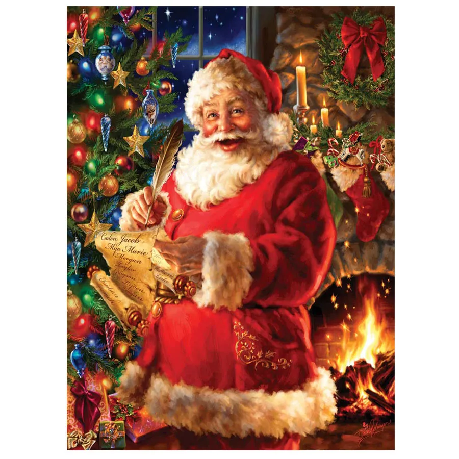 5D diy Санта-Клаус квадратная круглая вышивка 3d Алмазная картина для гостиной