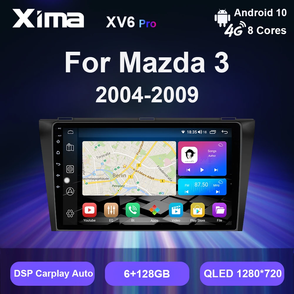 Автомагнитола XIMA XV6 Pro с голосовым управлением Android 10 2 din автомагнитола Dsp Carplay dvd