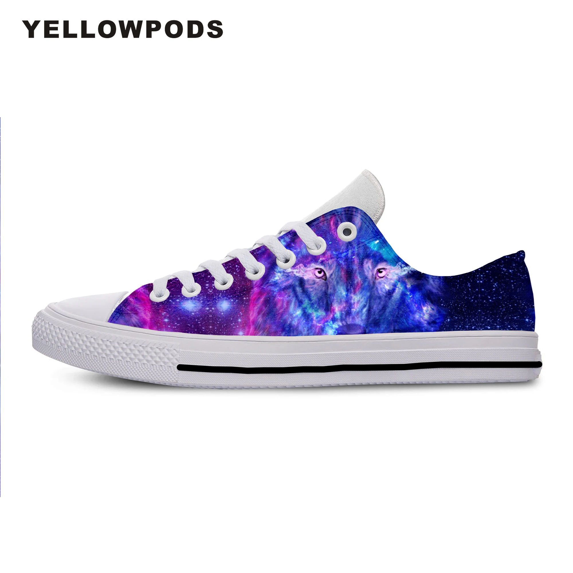 

New Canvas Men Casual Shoes Newest Wolf 3D Print Animal Cool Funny Men Casual Male Fashion High-top Off White Shoes Man