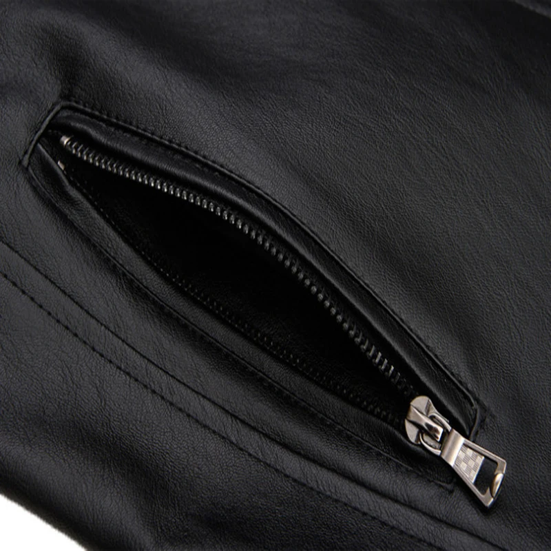 

Support Dropshipping Leather Jacket Men Casual Stand Collar Motorcycle Leather Jacket Male Faux Leather Clothing High quality