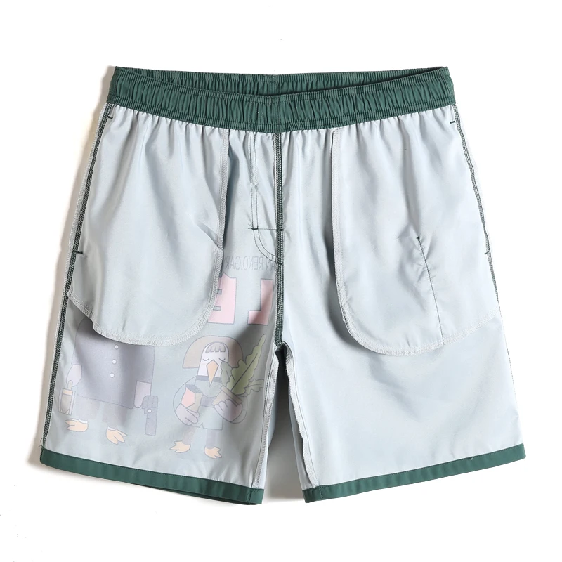 Мужские шорты для плавания однотонные бега с рисунком из мультфильма сетчатые