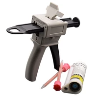 50ml white ab glue 101 acrylic glue adhesive with 50ml caulking gun 101 glue gun dispenser applicator and 2pcs mixing nozzles