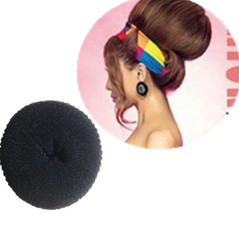 Оптовая продажа большие блестящие кольца для волос инструменты укладки в пучок