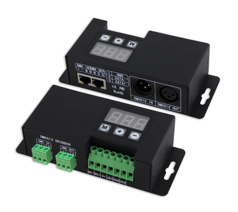 BC-853-CC 350mA 700mA постоянный ток 3-канальный светодиодный dmx диммер DMX512 декодер |