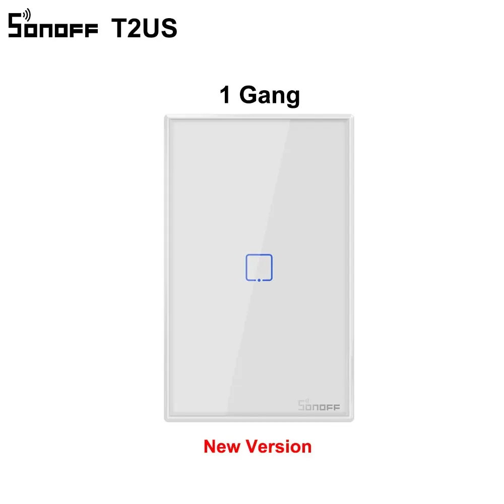 New Version T2 US 1C Sonoff T1 США умный Wifi настенный светильник переключатель 1 2 3 Банды сенсорный/WiFi/315 RF/APP пульт дистанционного управления умный дом настенный сенсорный переключатель работает с Alexa - Комплект: New Version T2 US 1C