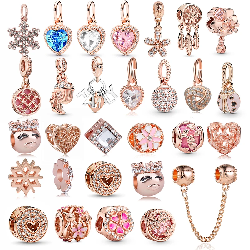 Подвеска в виде сердца с короной из розового золота 2 шт./лот | Украшения и