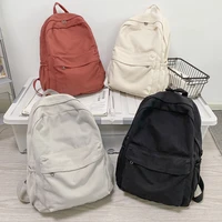 pure color school bag canvas girl travel backpack school backpack